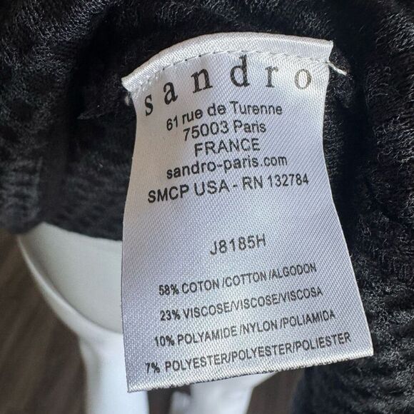 Sandro Paris Jacquard Ruffle Textured Skirt Size 1 - Picture 8 of 9